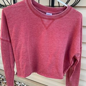 Red Cropped Crewneck